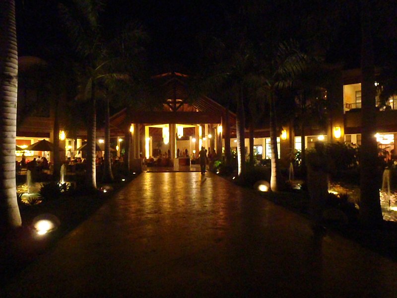 Night time twinkling lights all around