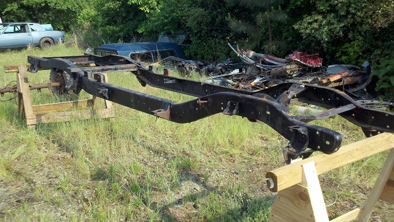 frame stripped before blasting