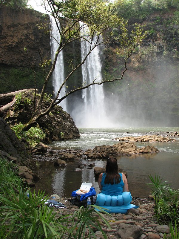 Kauai 2011 - Wailua Falls lunch
