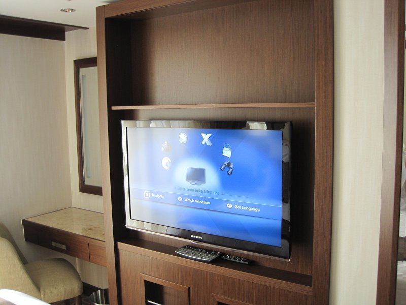 Flatscreen in bedroom