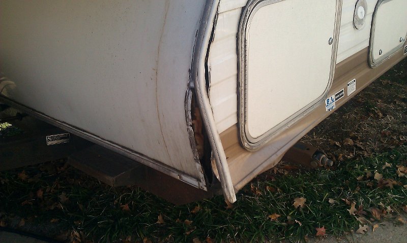 Right front damage