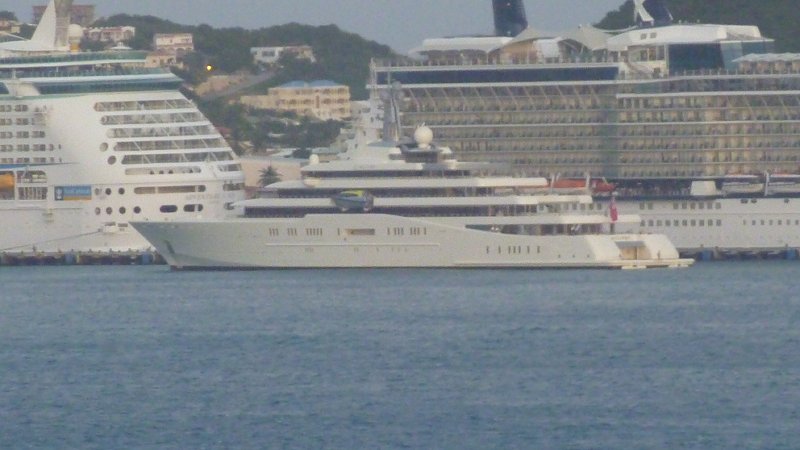 Yacht Eclipse at St. Maarten Wathey Pier