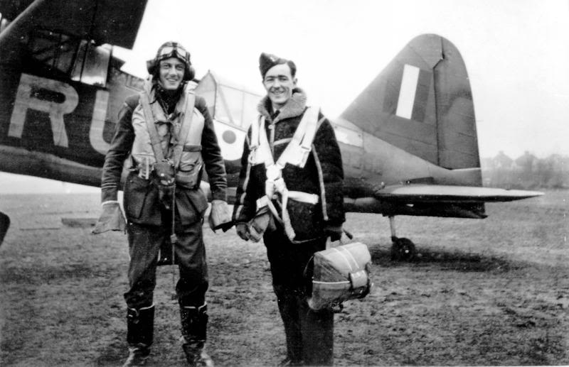 Dad with LAC Frank Dunlop and Lysander V9382 (RU-J)