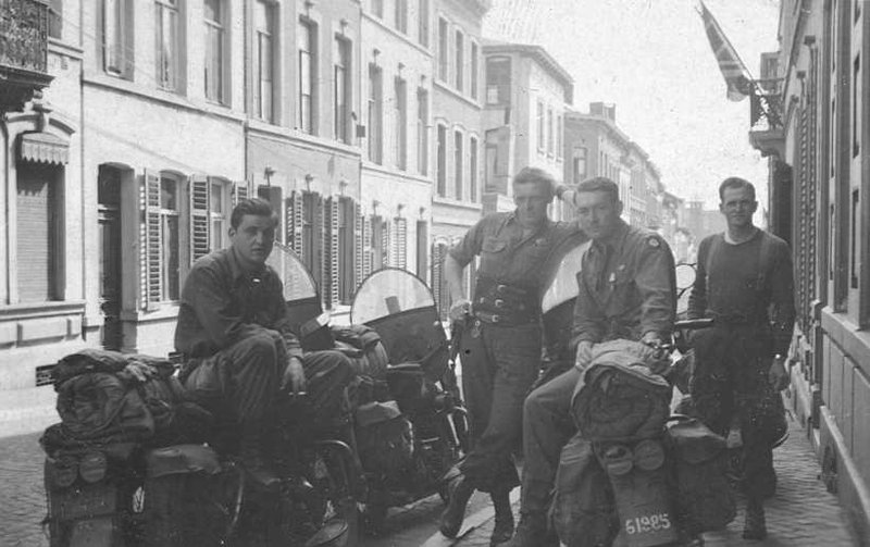 4 MP's from the 82nd Airborne Division with their bikes...