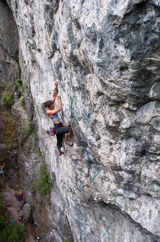 starting up the crux