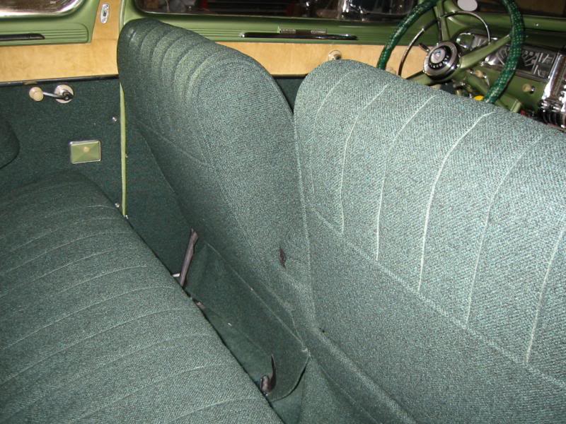 Back of front seats