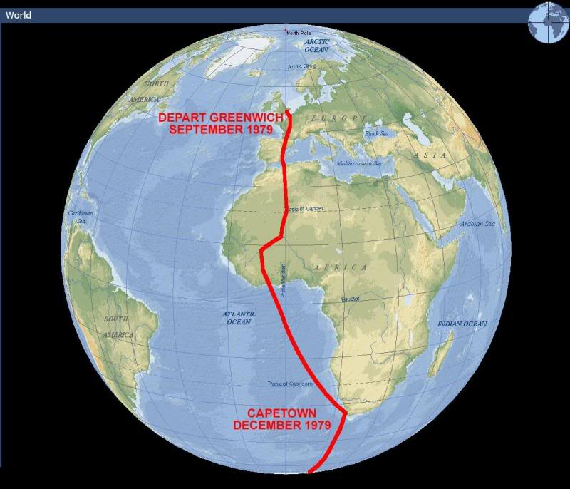 map 1 - greenwich to capetown