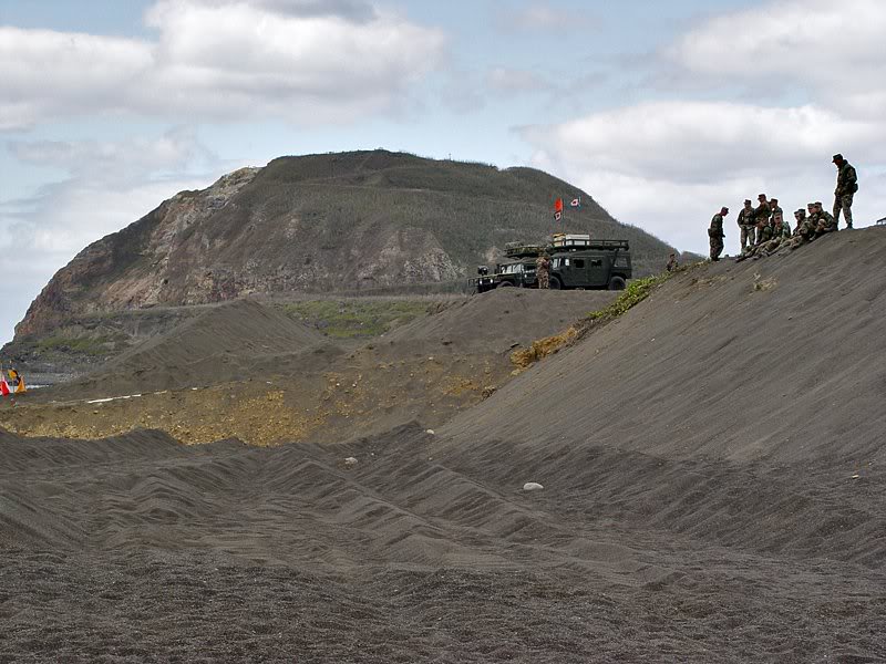 Mt. Suribachi, where the American flag was raised durin...