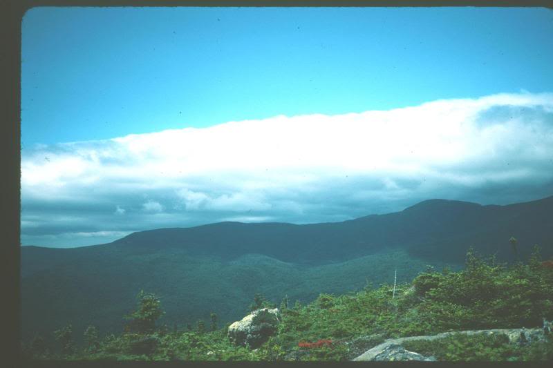 from davis mtn, mizpah hut visible, mt.pierce and eisen...