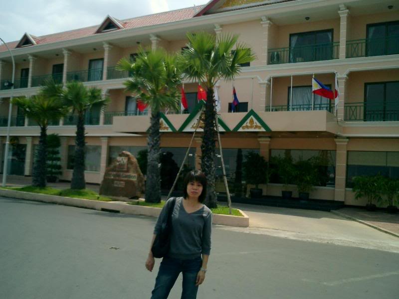 Back door(may be front door) of the hotel