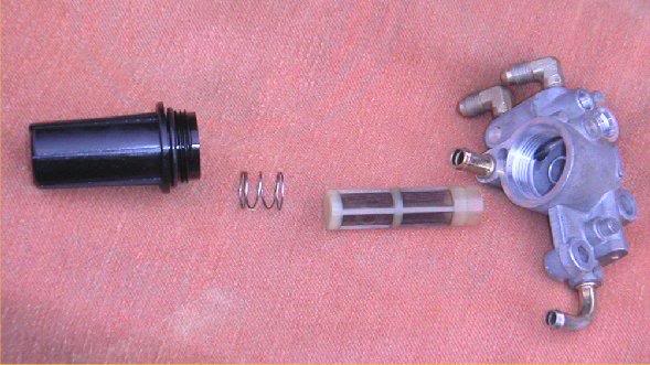 FPR strainer assembly with nylon screen, spring and o-r...