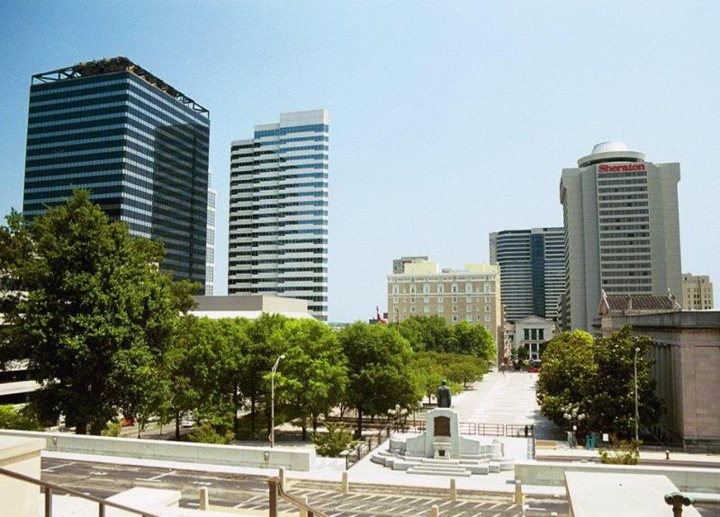 Downtown Nashville skyline as seen from State Capitol.