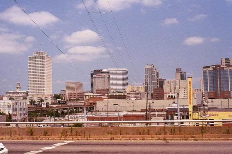 Nashville Skyline from across I-40 and Broadway.