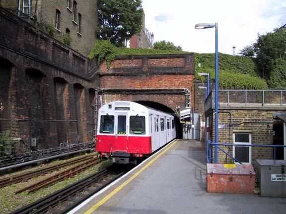 District Line Train Leaving S. Kensington
