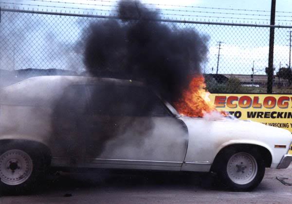 Car Fire at the Island