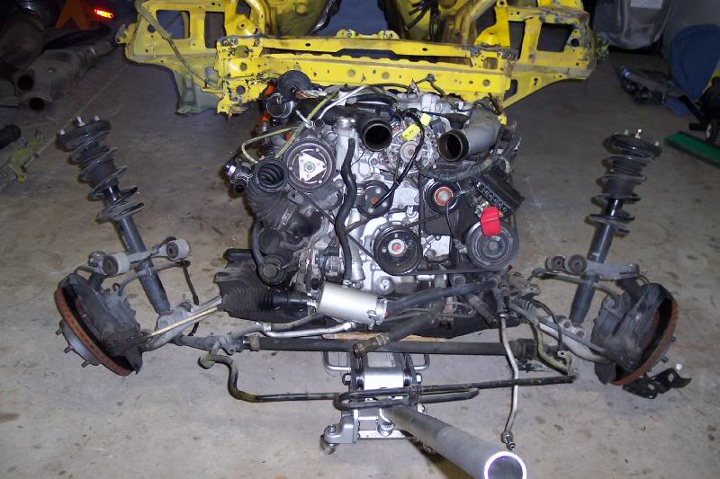Engine, trans and front suspension
