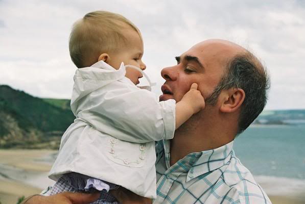 Lily and Dad on holiday