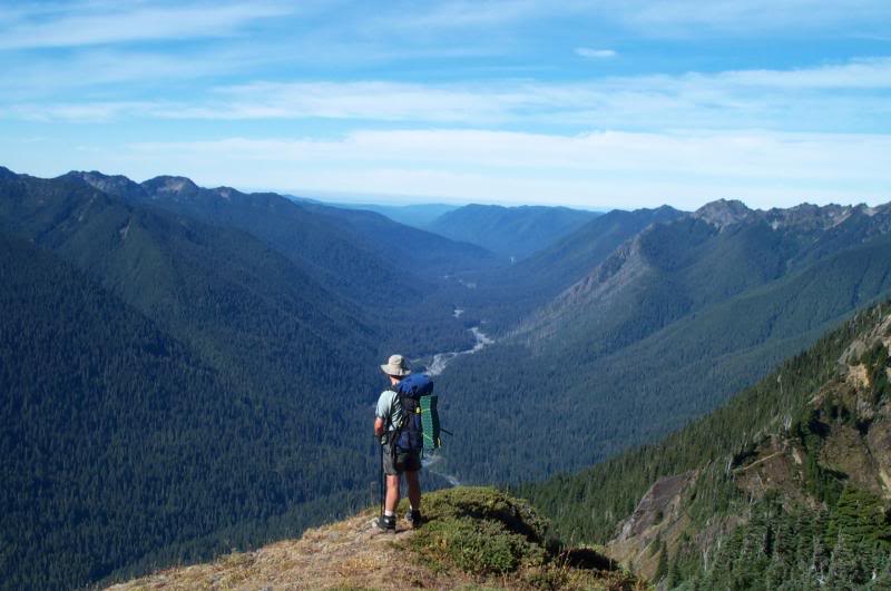 John Fortner overlooking the Hoh Valley