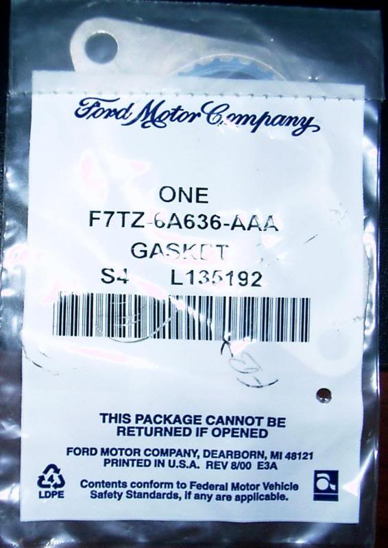 Front oil cooler to block gasket