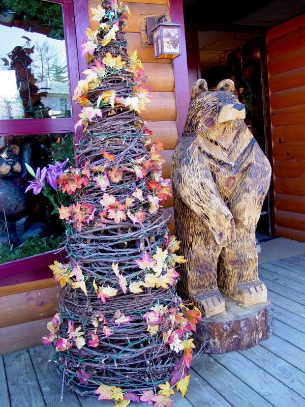 Another bear with autumn decorations